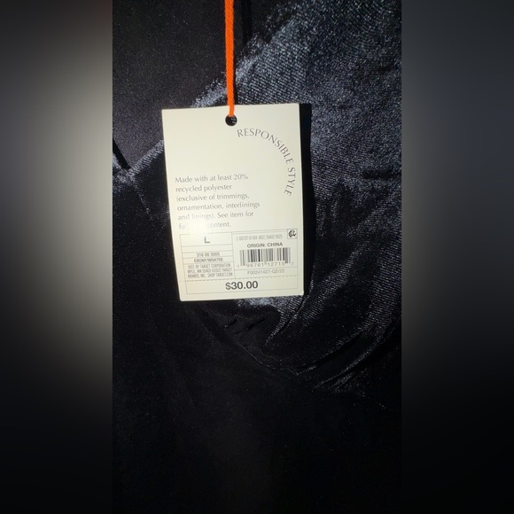 Knox Rose Ebony Velvet Blouse V Neck Size Large 
New With Tags - Picture 6 of 6